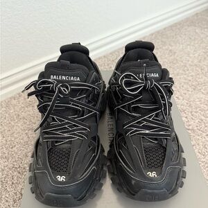 Balenciaga Men's Black Mesh Sneakers